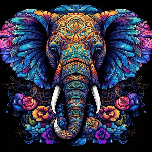 Color Elephant - Full Square Drill Diamond Painting 45*45CM