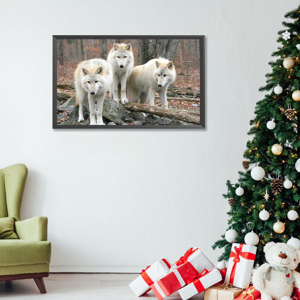 Wolf - Full Round Drill Diamond Painting 50*30CM
