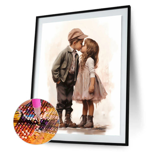 Valentine'S Day Kids - Full Round Drill Diamond Painting 30*40CM