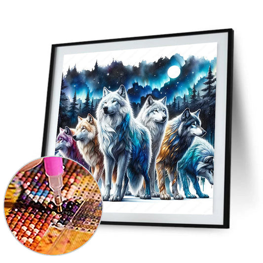 Wolf Pack - Full Round Drill Diamond Painting 50*50CM