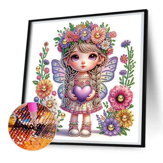Garden Girl - Special Shaped Drill Diamond Painting 30*30CM