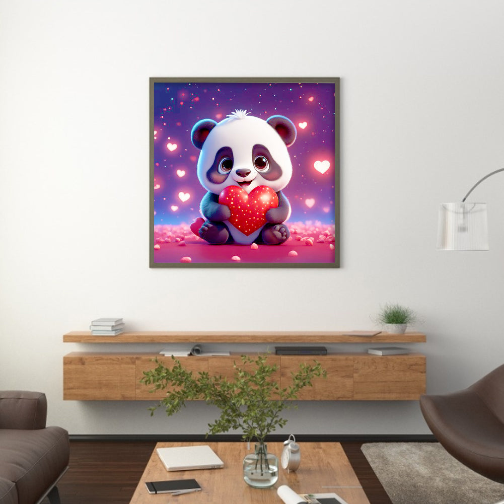Love Cute Panda - Full Round Drill Diamond Painting 30*30CM