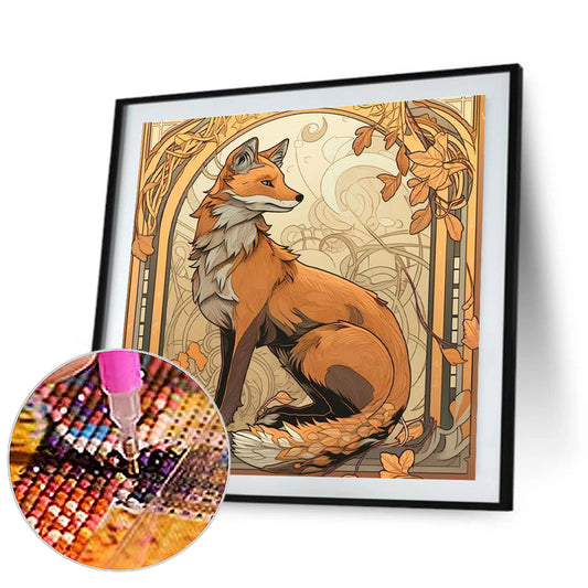 Autumn Fox - Full Round Drill Diamond Painting 30*30CM
