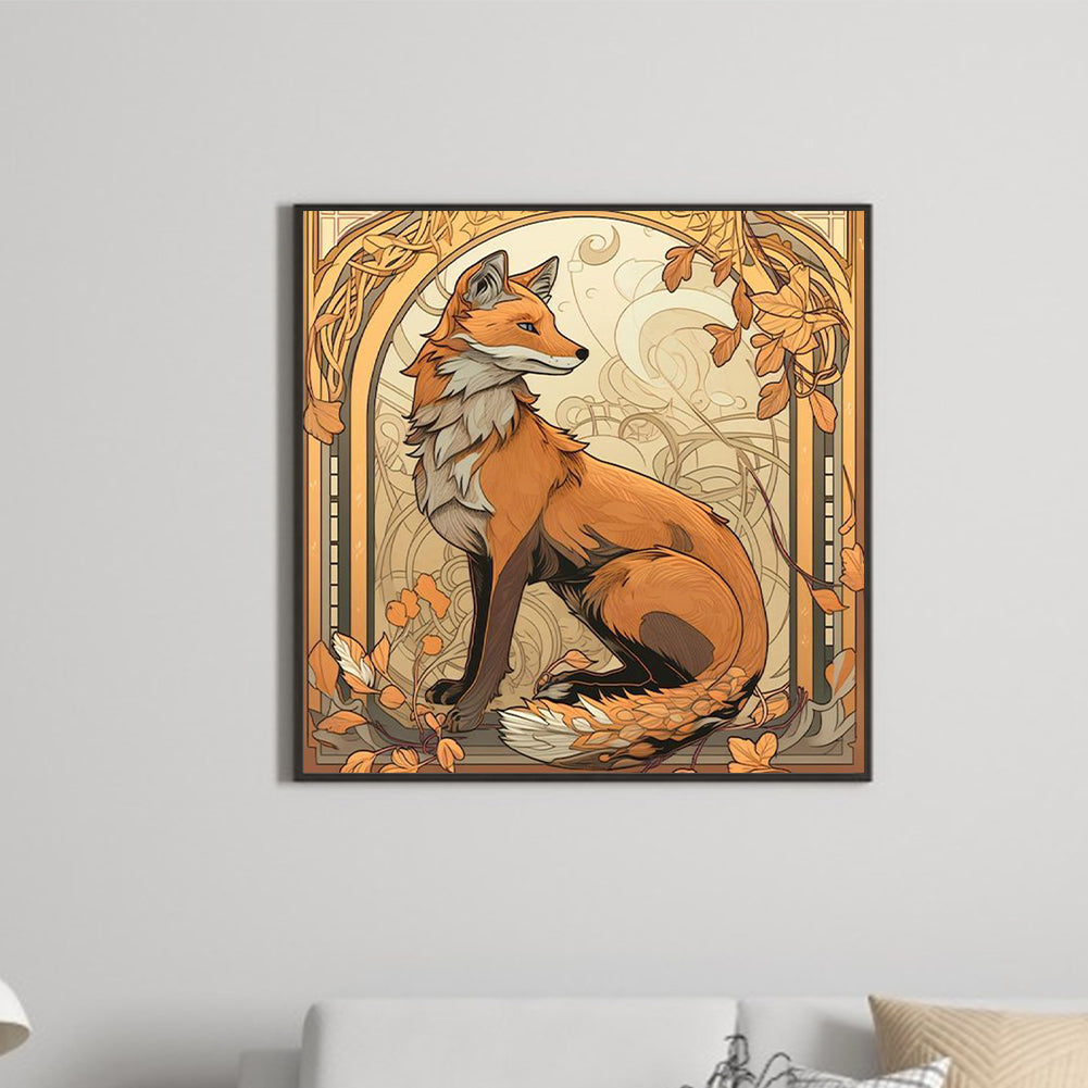 Autumn Fox - Full Round Drill Diamond Painting 30*30CM