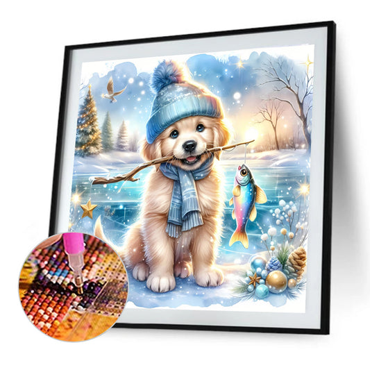 Dog - Full Round Drill Diamond Painting 40*40CM