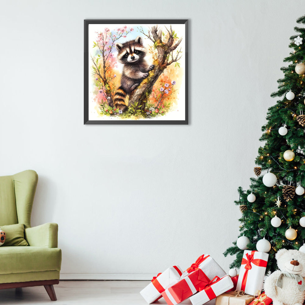 Raccoon - Full Round Drill Diamond Painting 40*40CM
