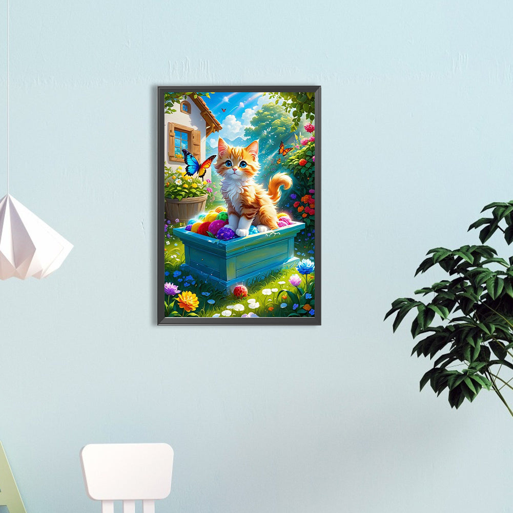 Little Yellow Cat - Full Round Drill Diamond Painting 40*60CM