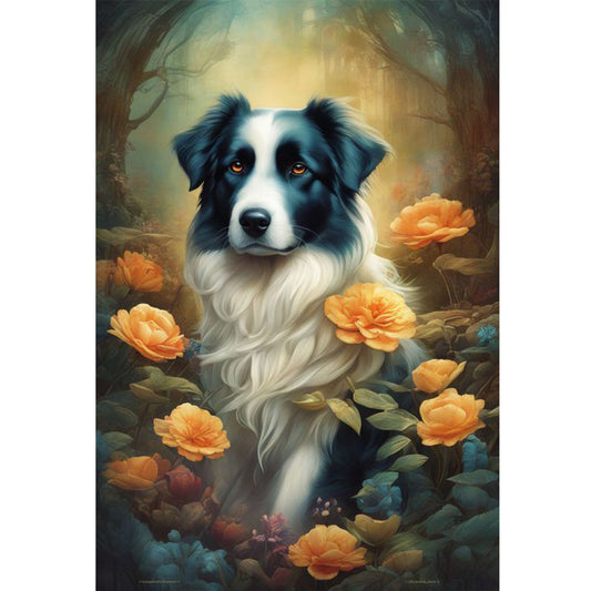 Border Collie - 11CT Stamped Cross Stitch 40*60CM