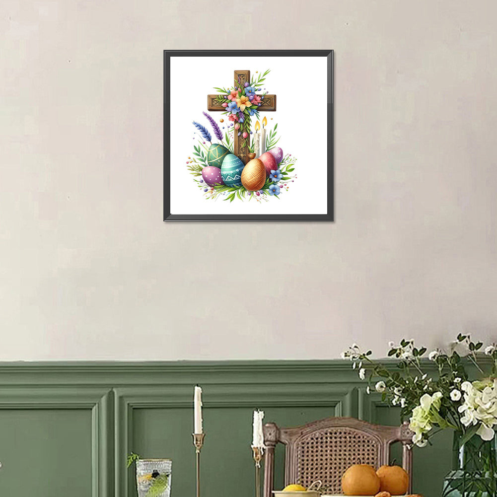 Easter Cross - Full Square Drill Diamond Painting 30*30CM