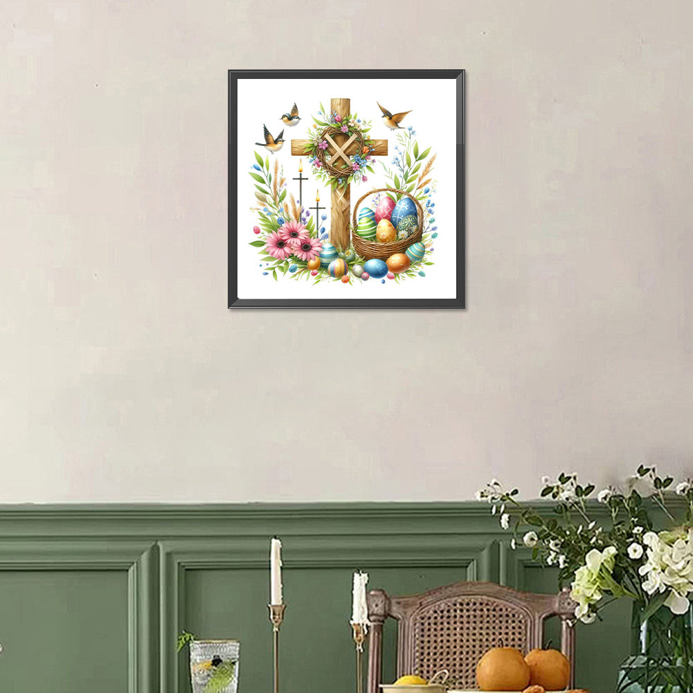 Easter Cross - Full Square Drill Diamond Painting 30*30CM