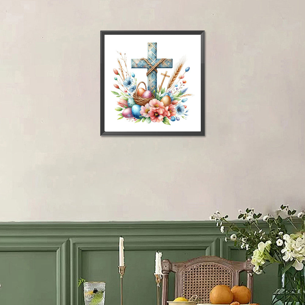 Easter Cross - Full Square Drill Diamond Painting 30*30CM