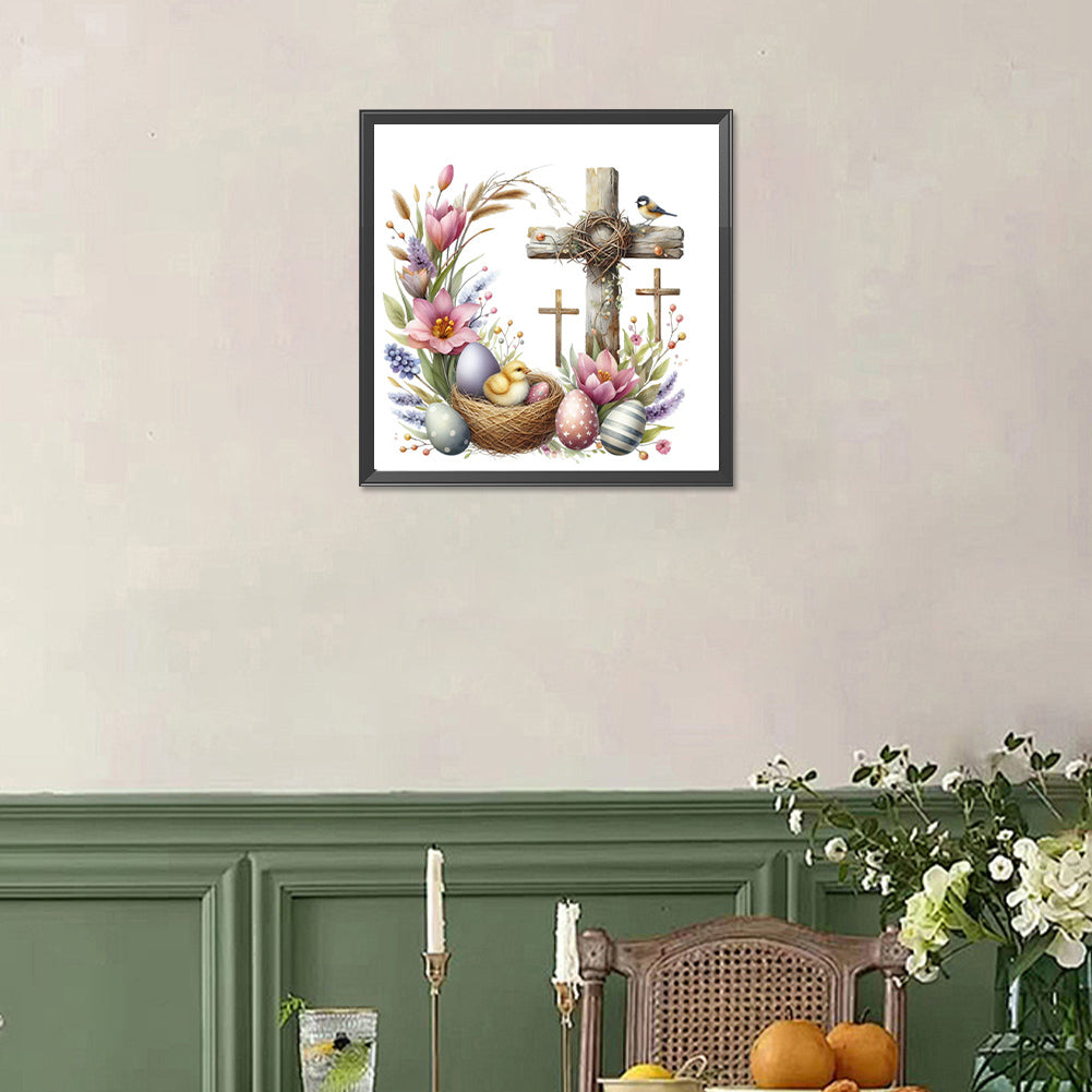 Easter Cross - Full Square Drill Diamond Painting 30*30CM