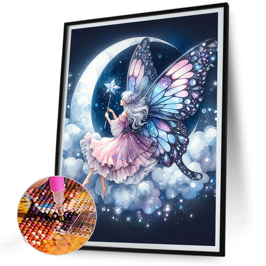 Moon Fairy - Full Round Drill Diamond Painting 30*40CM