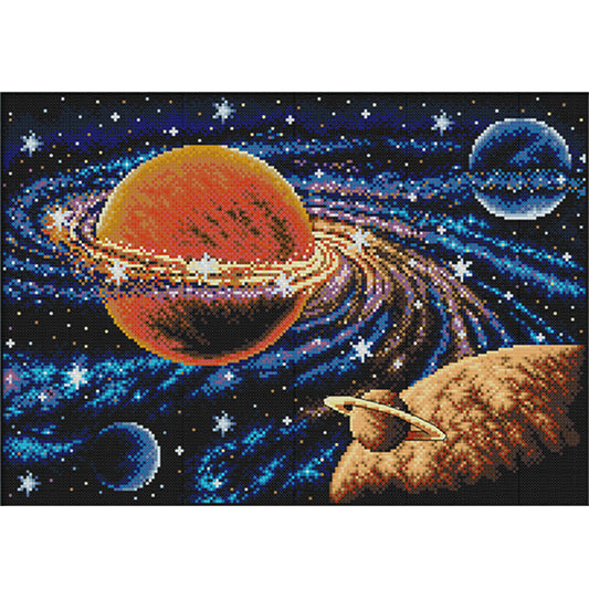 Milky Way - 14CT Stamped Cross Stitch 45*32CM(Joy Sunday)