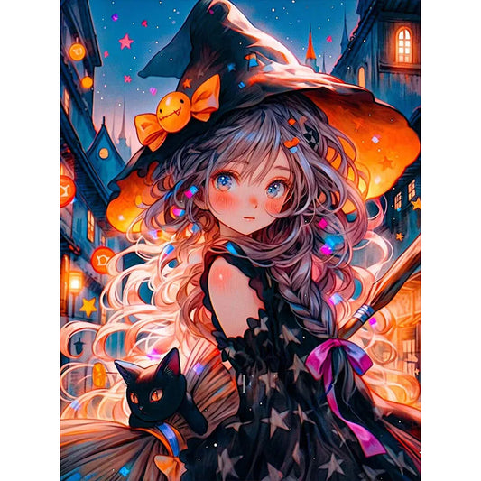 Witch - 11CT Stamped Cross Stitch 45*60CM