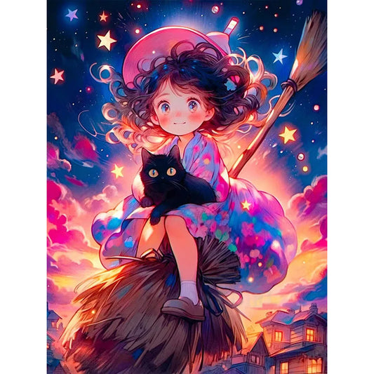 Witch - 11CT Stamped Cross Stitch 45*60CM