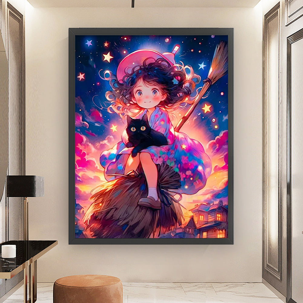 Witch - 11CT Stamped Cross Stitch 45*60CM