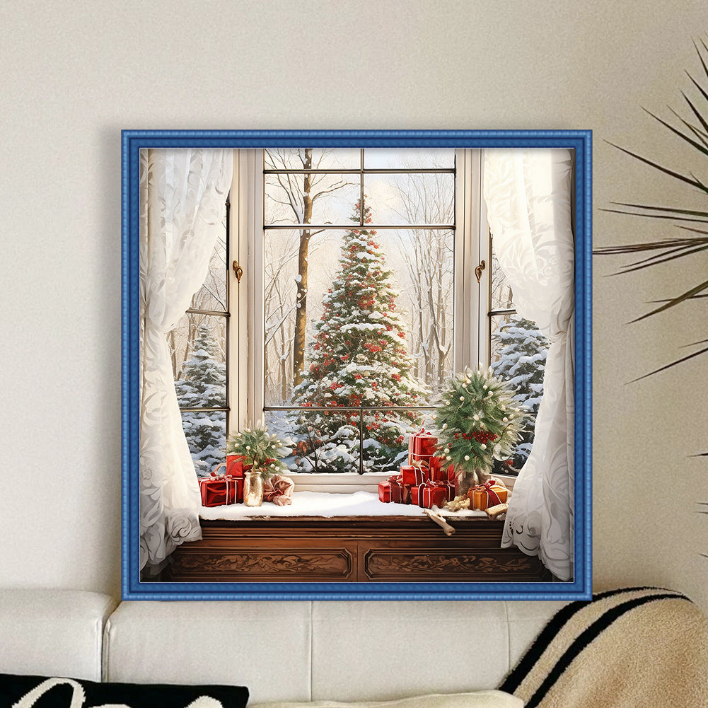 The View From The Windowsill - 11CT Stamped Cross Stitch 50*50CM