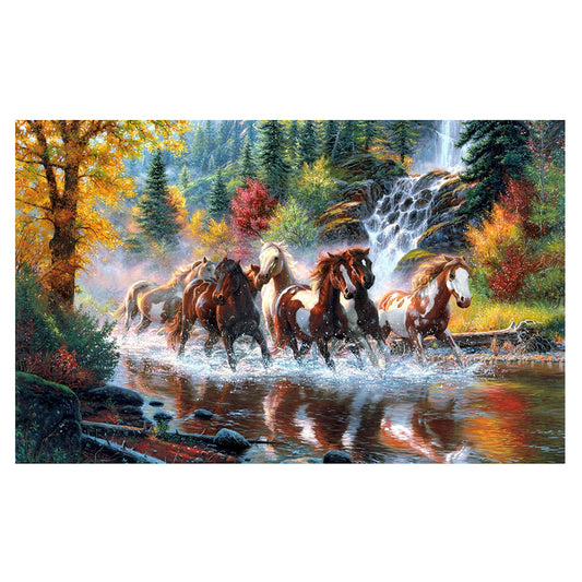 Horses - Full Round Drill Diamond Painting 56*35CM