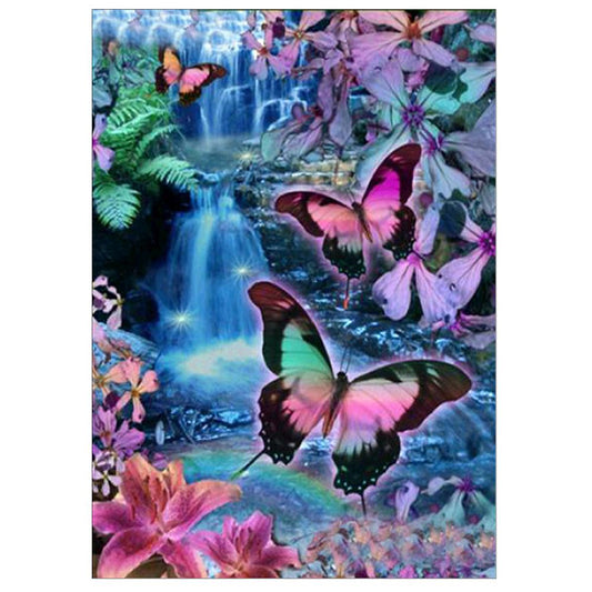 Butterfly - Full Round Drill Diamond Painting 40*30CM