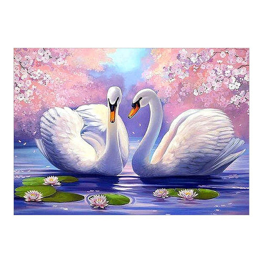 Swans - Full Round Drill Diamond Painting 40*30 CM