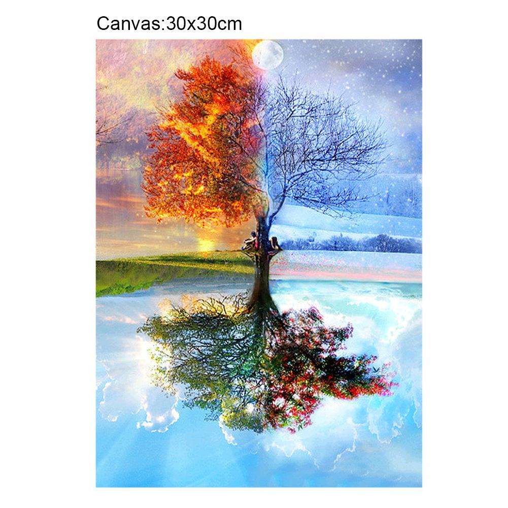 Tree - Full Round Drill Diamond Painting 40*30 CM
