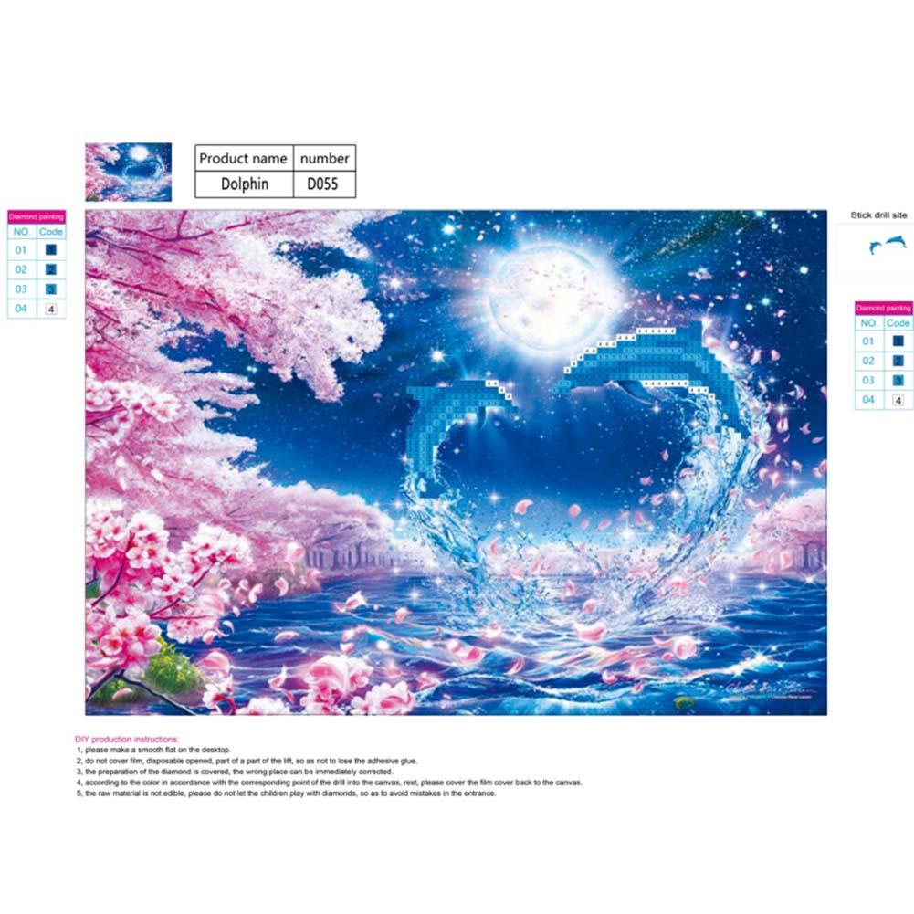 Dolphin - Full Round Drill Diamond Painting 30*40CM