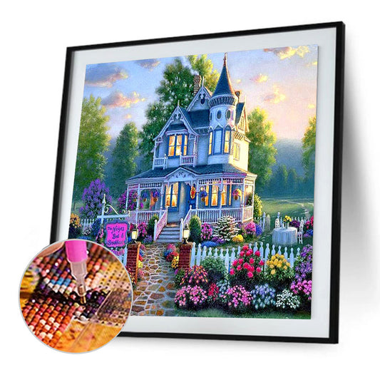 Flower Villa - Full Round Drill Diamond Painting 30*30CM