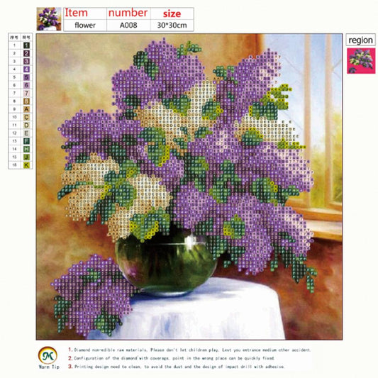 Flower ? - Full Square Drill Diamond Painting 30*30CM