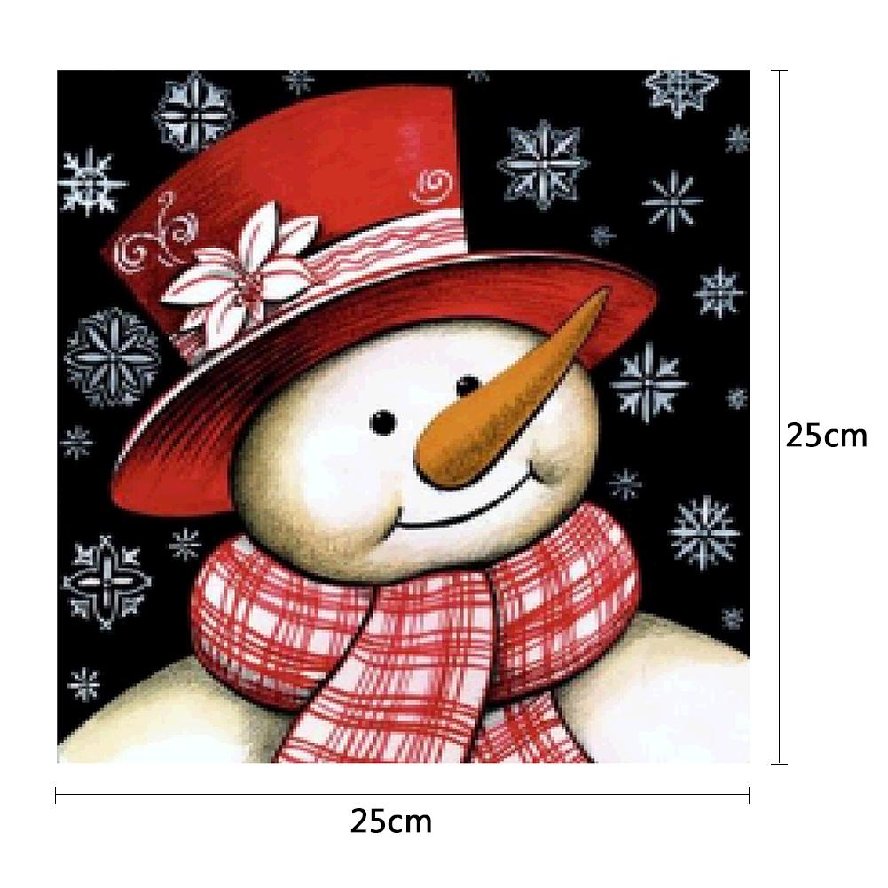 Christmas Snowman - Full Round Drill Diamond Painting 25*25CM