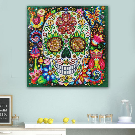 Skull - Full Round Drill Diamond Painting 25x25CM
