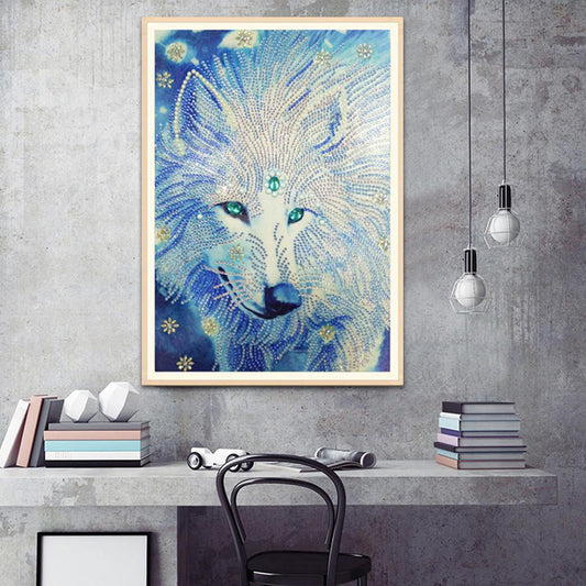Wolf Animal - Special Shaped Drill Diamond Painting 30*40CM