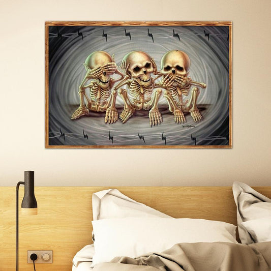 Skull - Full Round Drill Diamond Painting 40*30 CM