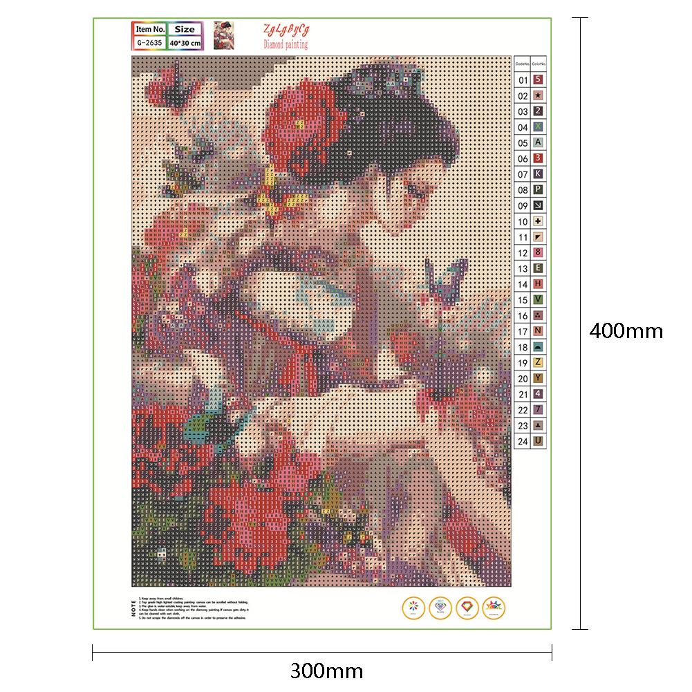 Beauty - Full Round Drill Diamond Painting 40*30CM