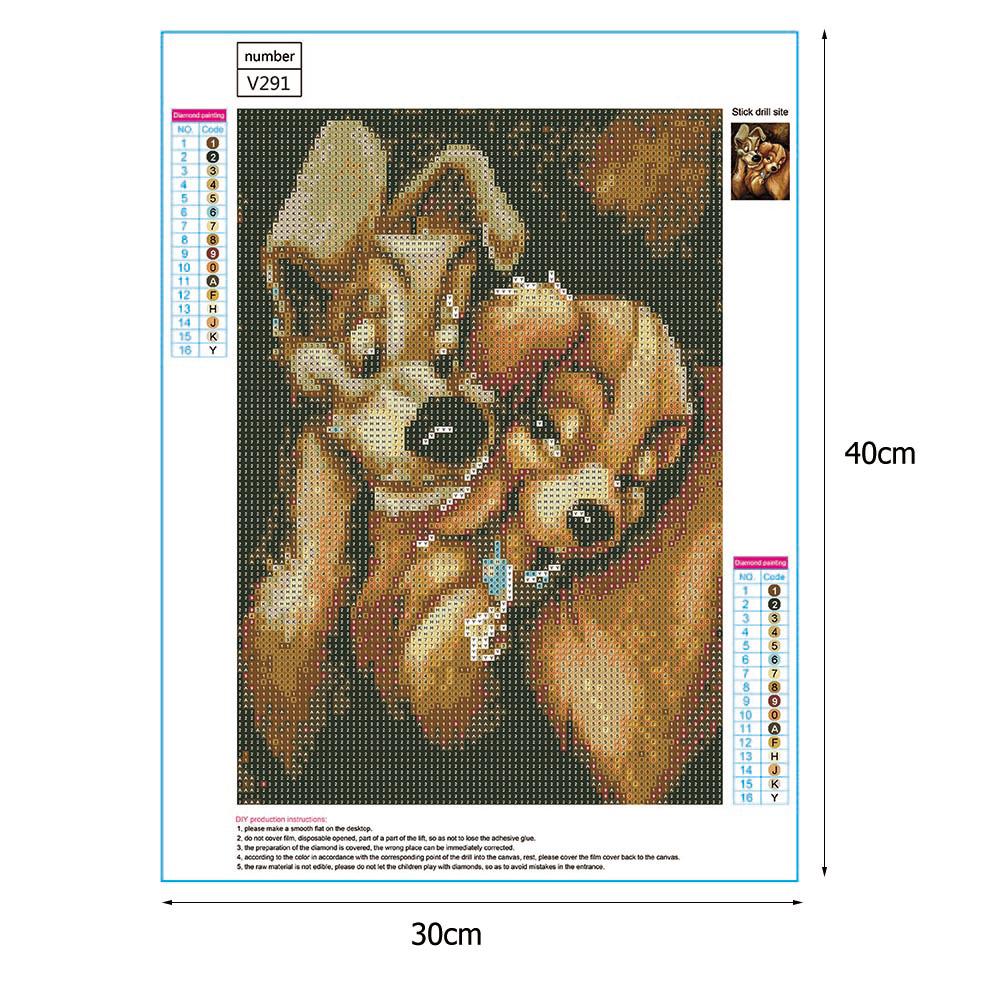 Dog - Full Round Drill Diamond Painting 40*30CM