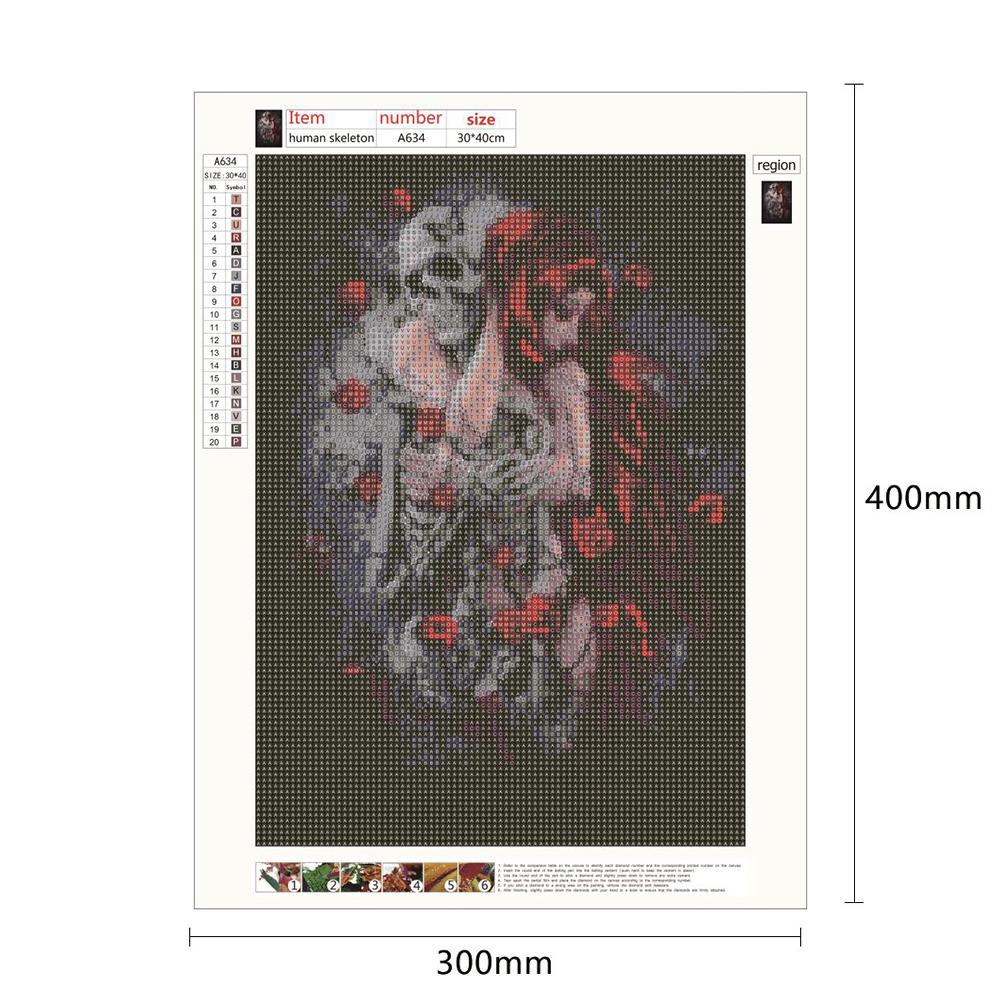 Beauty Skull - Full Round Drill Diamond Painting 30*40CM