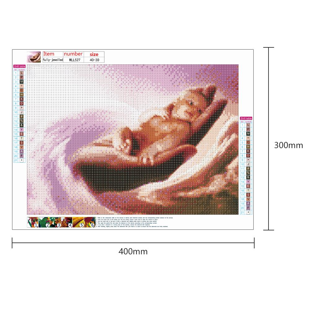 Mom Kids - Full Round Drill Diamond Painting 40*30CM