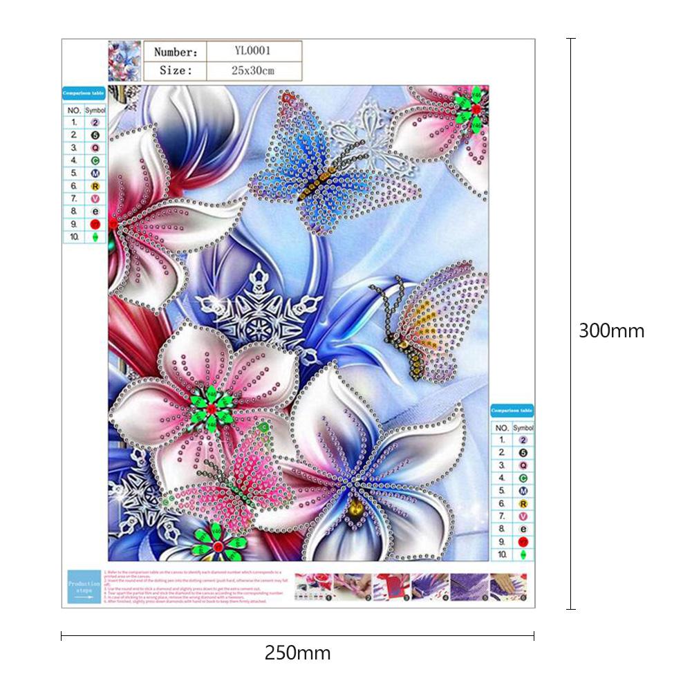 Butterfly - Special Shaped Drill Diamond Painting 30*25CM