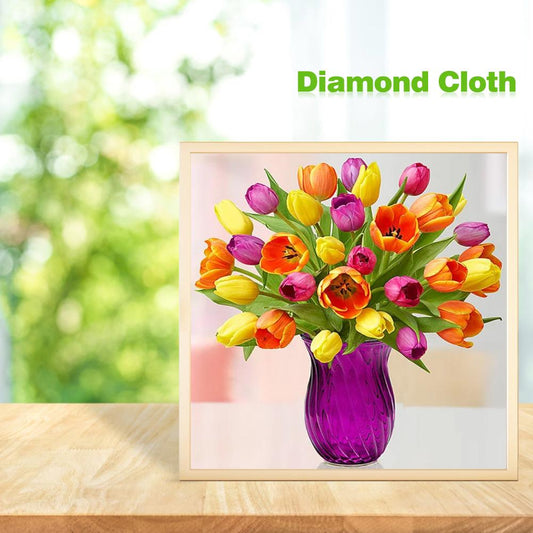 Flowers - Full Round Drill Diamond Painting 30*30CM
