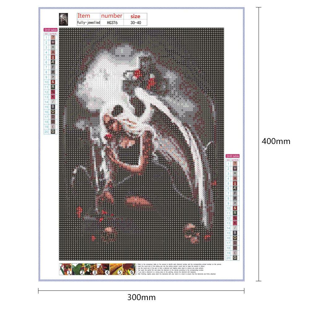 Skull Beauty - Full Round Drill Diamond Painting 30*40CM