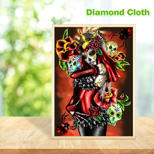 Skull Beauty - Full Round Drill Diamond Painting 30*40CM