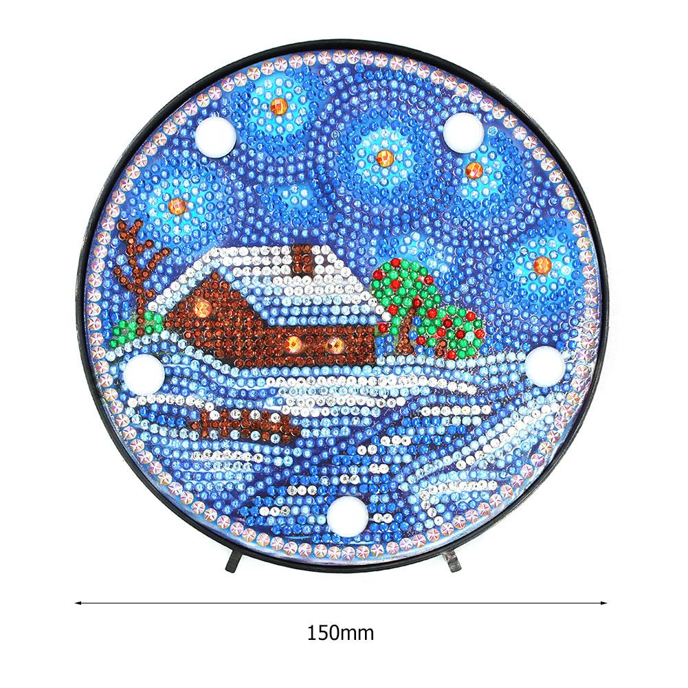 DIY LED Full Drill Diamond Painting House Special Shaped Night Decor Lamp