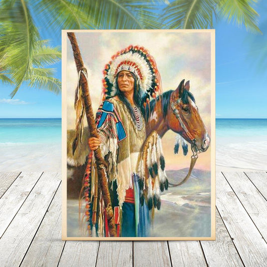 Indian - Full Round Drill Diamond Painting 30*40CM