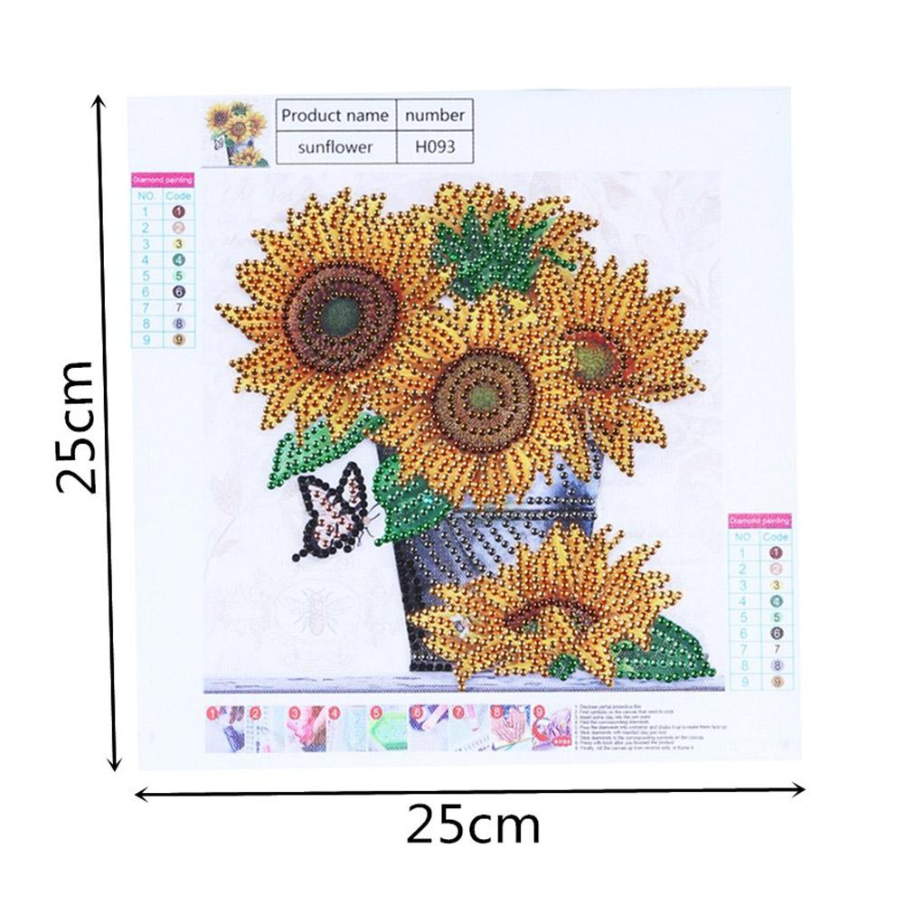 Sunflower - Special Shaped Drill Diamond Painting 25*25CM