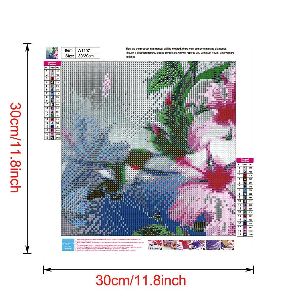 Flowers Bird - Full Round Drill Diamond Painting 30*30CM