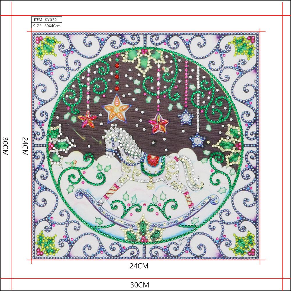 Christmas Horse - Special Shaped Drill Diamond Painting 30*30CM