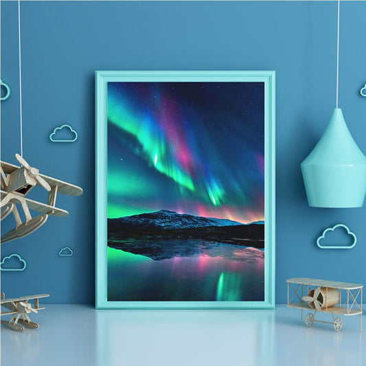 Aurora Scenery - Full Square Drill Diamond Painting 40*30CM