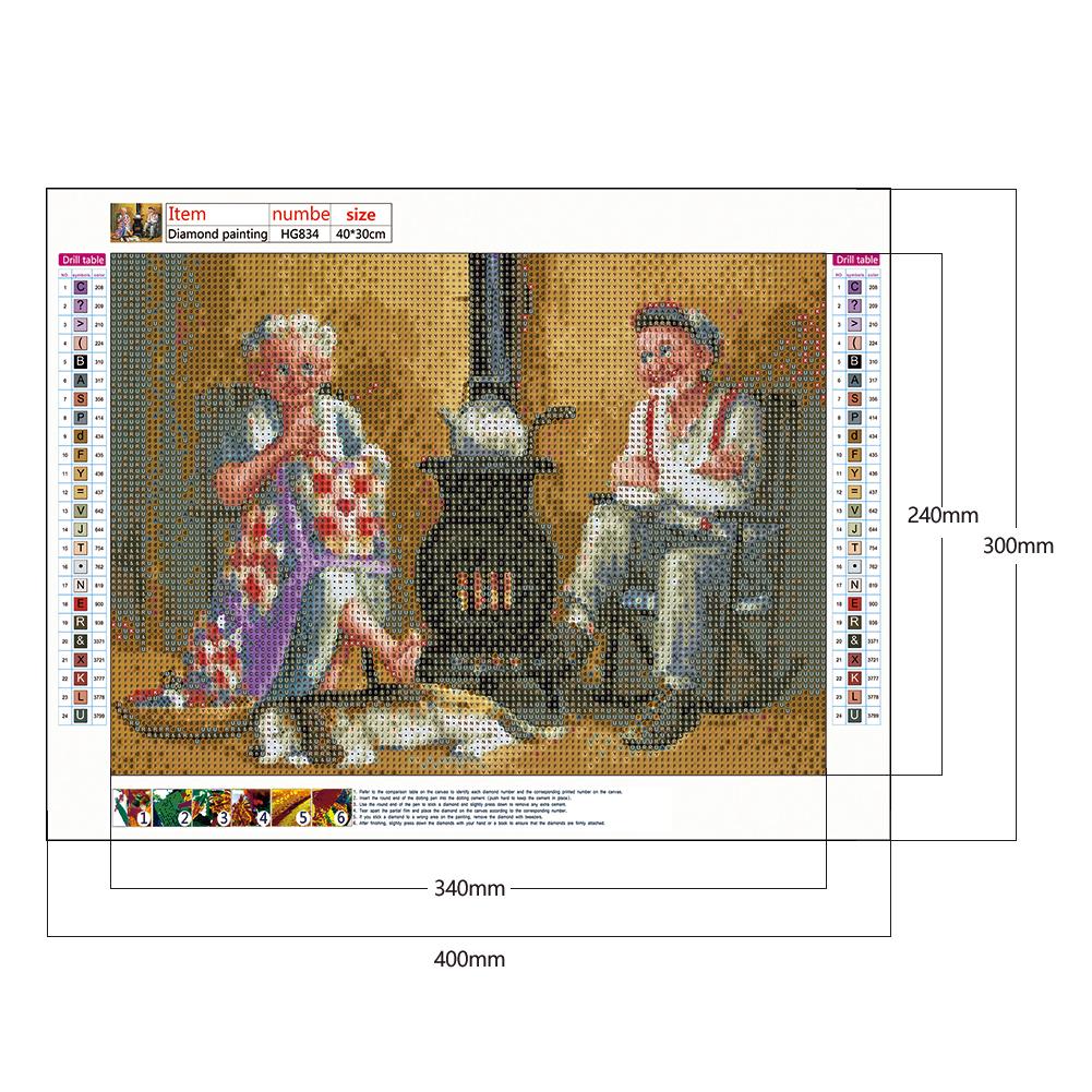 Older Couples - Full Round Drill Diamond Painting 30*40CM