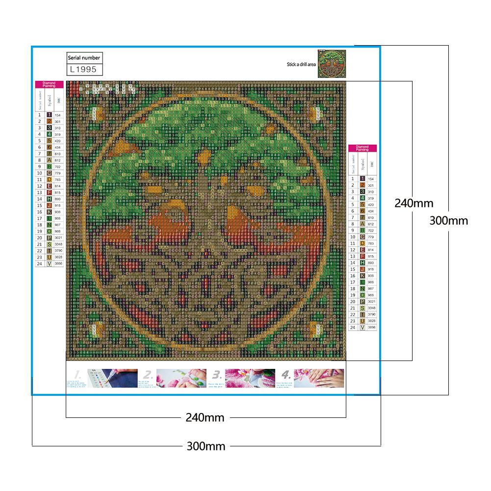 Tree - Full Round Drill Diamond Painting 30*30 CM