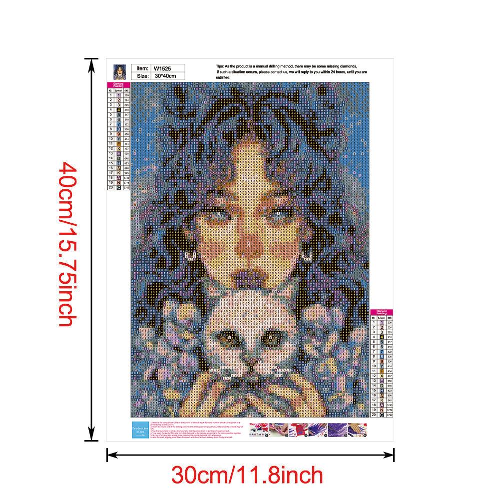 Girl - Full Round Drill Diamond Painting 30*40CM